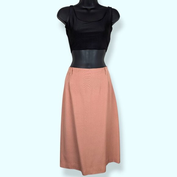 Vintage Talbots Peach Viscose Rayon Skirt - Picture 1 of 7